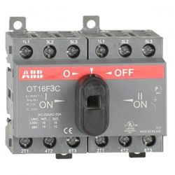 Выкл. нагрузки реверсивный OT16F3C, 3P, схема I-0-II, без рукоятки ABB 1SCA104816R1001 - фото 1 - id-p207641184