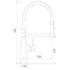 Смеситель для кухни GAPPO G4398-55 с гибким изливом (сатин/серый), фото 5