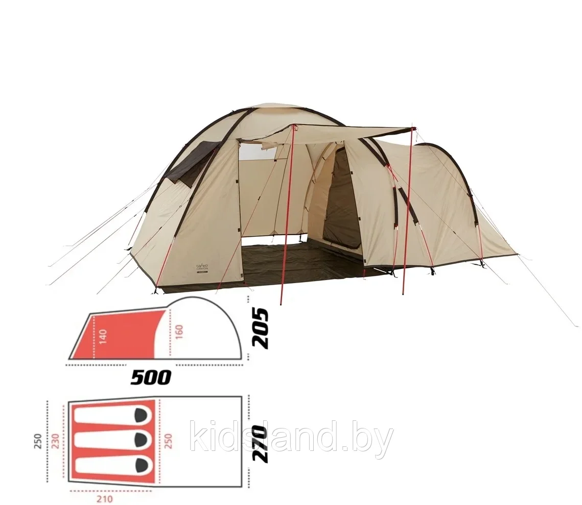 Палатка 3-местная с тамбуром MirCamping A3-29 - фото 1 - id-p208155442