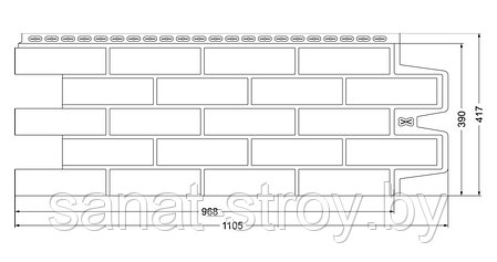 Фасадная панель Grand Line клинкерный кирпич  Design  Терракотовый (шов RAL 7006), фото 2