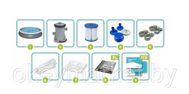Надувной бассейн Bestway Fast Set с фильтр-насосом 57313-1 (457x84), фото 2