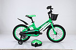 Детский велосипед Delta Prestige 16" New + шлем 2023 (зеленый) с магниевой рамой и спицованными колёсами, фото 2