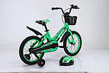 Детский велосипед Delta Prestige 16" New + шлем 2023 (зеленый) с магниевой рамой и спицованными колёсами, фото 3