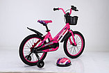Детский велосипед Delta Prestige 16" New + шлем 2023 (розовый) с магниевой рамой и спицованными колёсами, фото 3