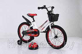 Детский велосипед Delta Prestige 18" New + шлем 2023 (белый) с магниевой рамой и спицованными колёсами