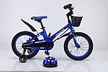 Детский велосипед Delta Prestige 18" New + шлем 2023 (синий) с магниевой рамой и спицованными колёсами, фото 2