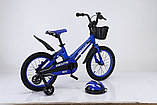 Детский велосипед Delta Prestige 18" New + шлем 2023 (синий) с магниевой рамой и спицованными колёсами, фото 3