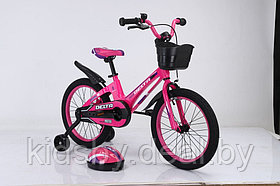 Детский велосипед Delta Prestige 18" New + шлем 2023 (розовый) с магниевой рамой и спицованными колёсами