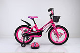 Детский велосипед Delta Prestige D 18" + шлем 2023 (розовый) магниевая рама, вилка и литые колеса, фото 2