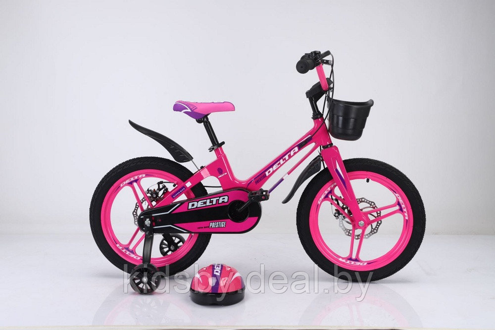 Детский велосипед Delta Prestige D 18" + шлем 2023 (розовый) магниевая рама, вилка и литые колеса - фото 2 - id-p208161761