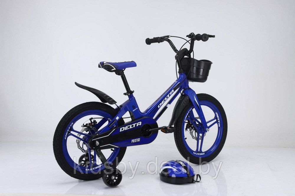 Детский велосипед Delta Prestige D 18" + шлем 2023 (синий) магниевая рама, вилка и литые колеса - фото 3 - id-p208161762
