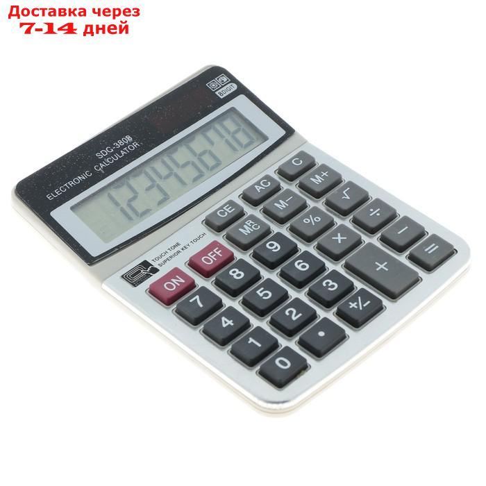 Калькулятор настольный, 8-разрядный, SDC-3808, двойное питание - фото 2 - id-p208102495