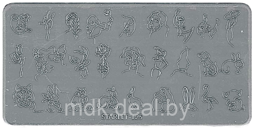 Трафареты для штампинга прямоугольные Starlet №125 - фото 1 - id-p161249867