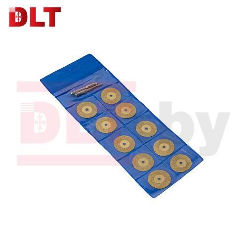 DLT Набор алмазных дисков DLT с титановым покрытием для гравера, 10шт, 25мм - фото 1 - id-p205599808