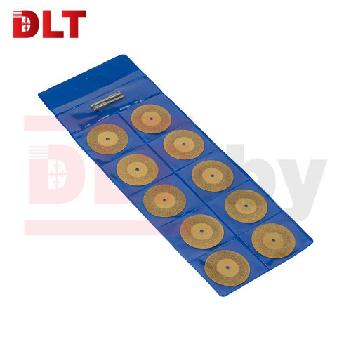 DLT Набор алмазных дисков DLT с титановым покрытием для гравера, 10шт, 40мм - фото 1 - id-p205599810