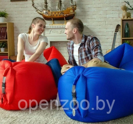 Надувной диван (Ламзак)/ Размер 190х70см. Лучшее качество Желтый - фото 7 - id-p208164584