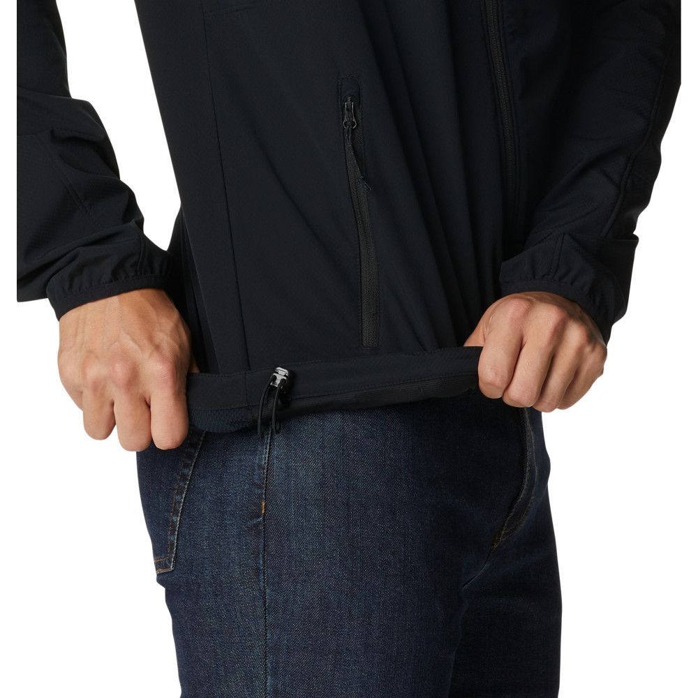 Куртка софт-шелл мужская Columbia Tall Heights Hooded Softshell чёрный - фото 6 - id-p186169581