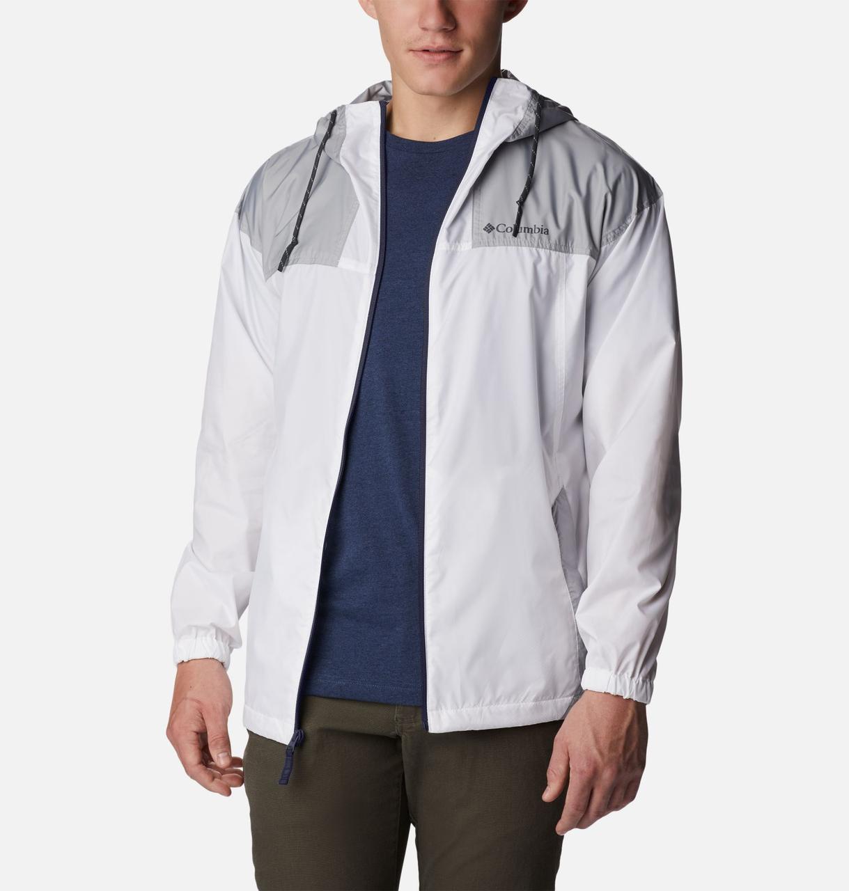 Куртка мужская Columbia Flash Challenger Windbreaker белый/серый - фото 7 - id-p208168482