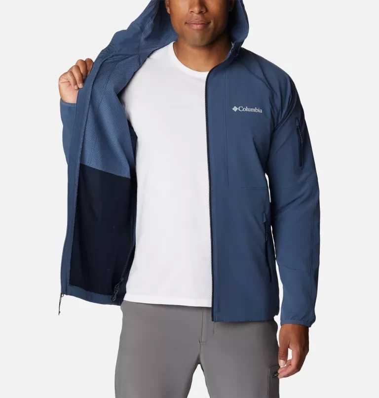 Куртка мужская Columbia Tall Heights Hooded Softshell темно-синий - фото 5 - id-p208168485