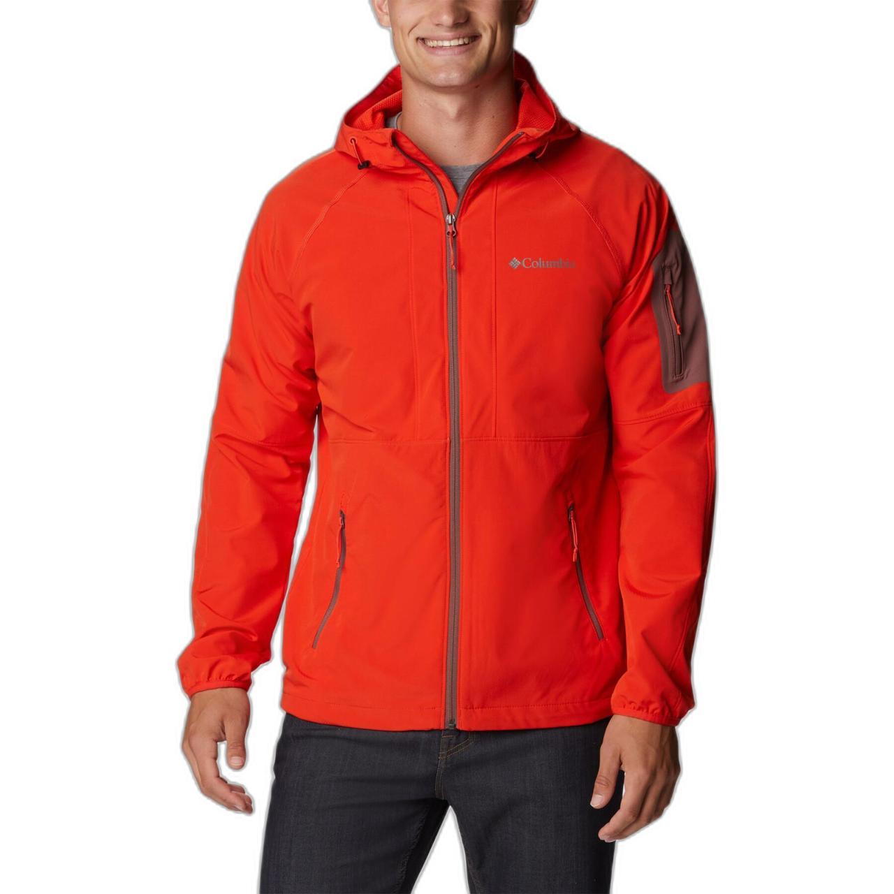 Куртка мужская Columbia Tall Heights Hooded Softshell темно-оранжевый - фото 1 - id-p208168490