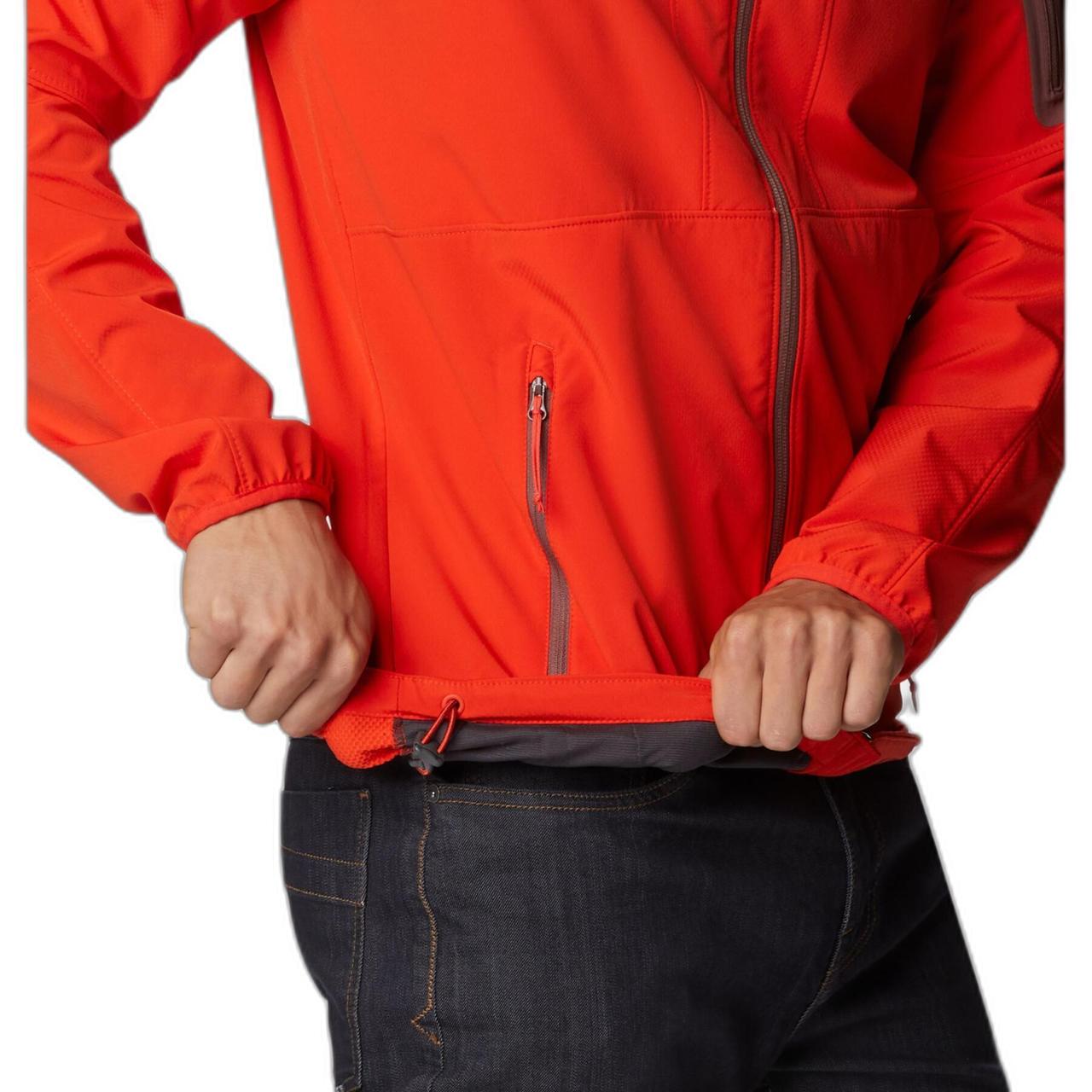 Куртка мужская Columbia Tall Heights Hooded Softshell темно-оранжевый - фото 4 - id-p208168490