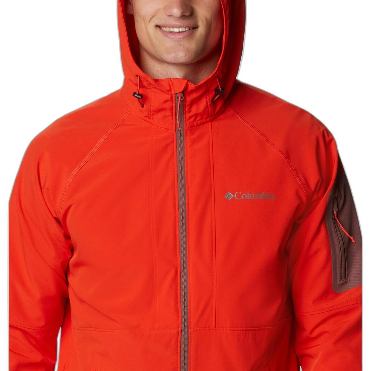 Куртка мужская Columbia Tall Heights Hooded Softshell темно-оранжевый - фото 2 - id-p208168491