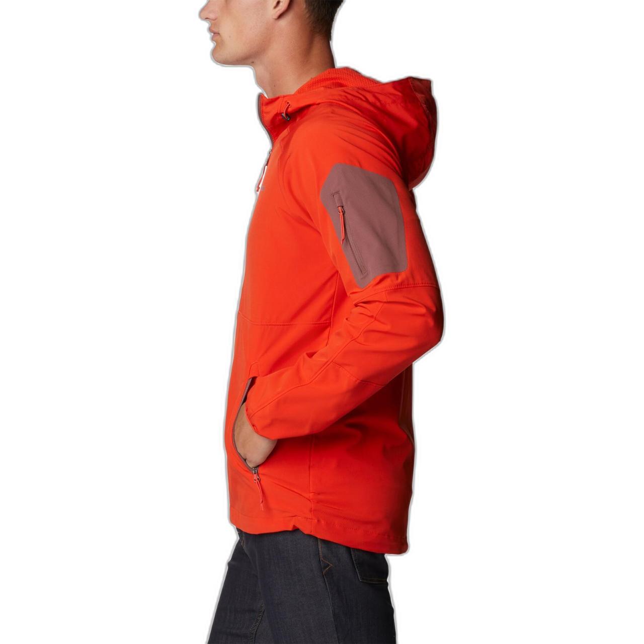 Куртка мужская Columbia Tall Heights Hooded Softshell темно-оранжевый - фото 6 - id-p208168492