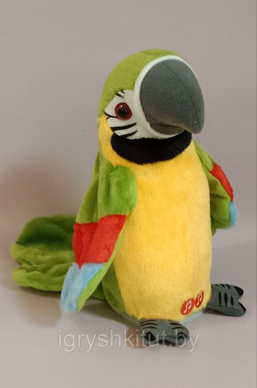 Мягкая игрушка-повторяшка Попугай, разные цвета - фото 2 - id-p208052255