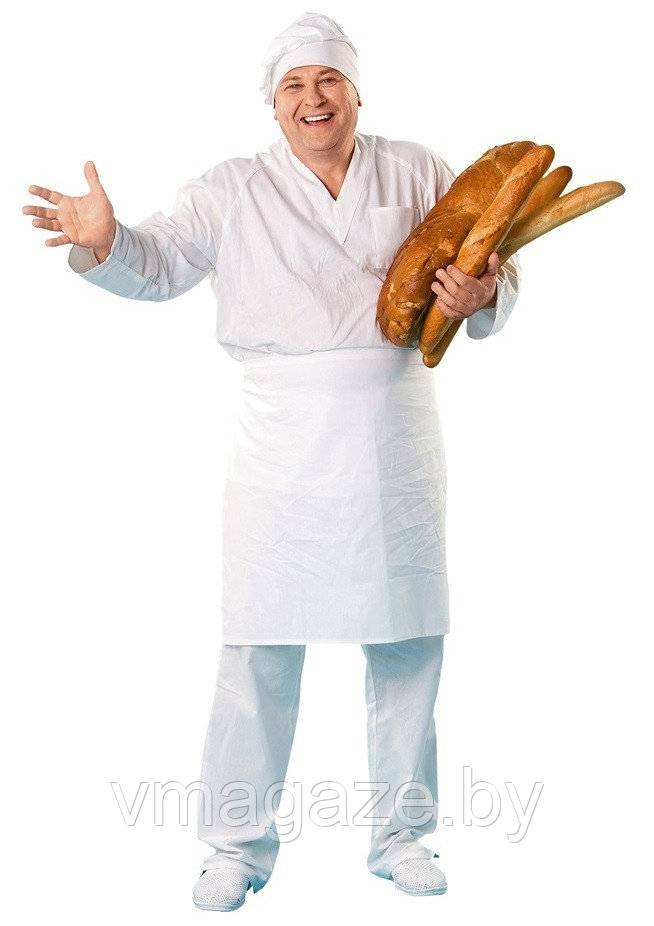 Костюм пекаря универсальный (блуза,брюки,фартук,колпак) - фото 1 - id-p208184339