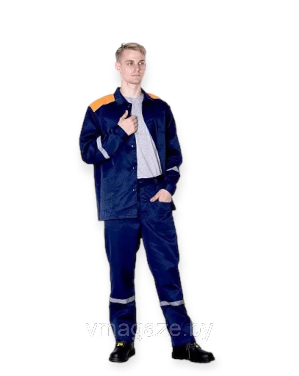 Костюм рабочий Луч с брюками (цвет темно-синий) - фото 3 - id-p208184721