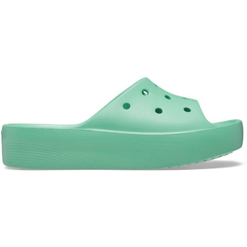 Шлепанцы женские Crocs Classic Platform Slide зеленый