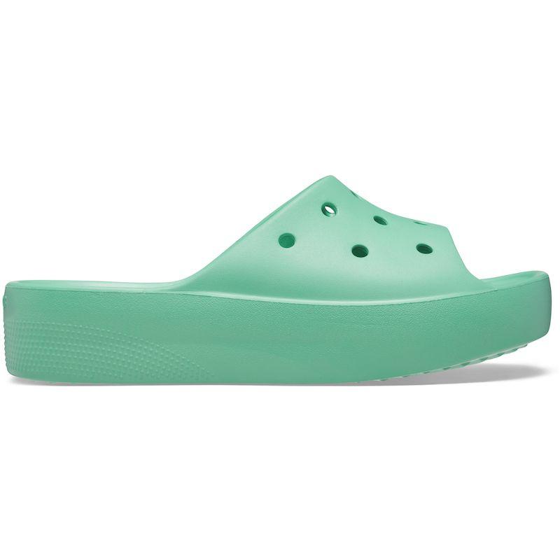 Шлепанцы женские Crocs Classic Platform Slide зеленый - фото 1 - id-p208184921