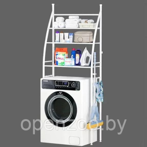 Стеллаж - полка напольная Washing machine storage rack для ванной комнаты / Органайзер - полка над стиральной - фото 5 - id-p208185209