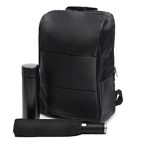 Набор подарочный BLACK POWER: рюкзак, термос, зонт складной