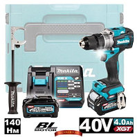 Аккумуляторная дрель-шуруповерт Makita DF001GM201 (2 акк. 40V, 4 А/ч, 140Нм, кейс MakPac)