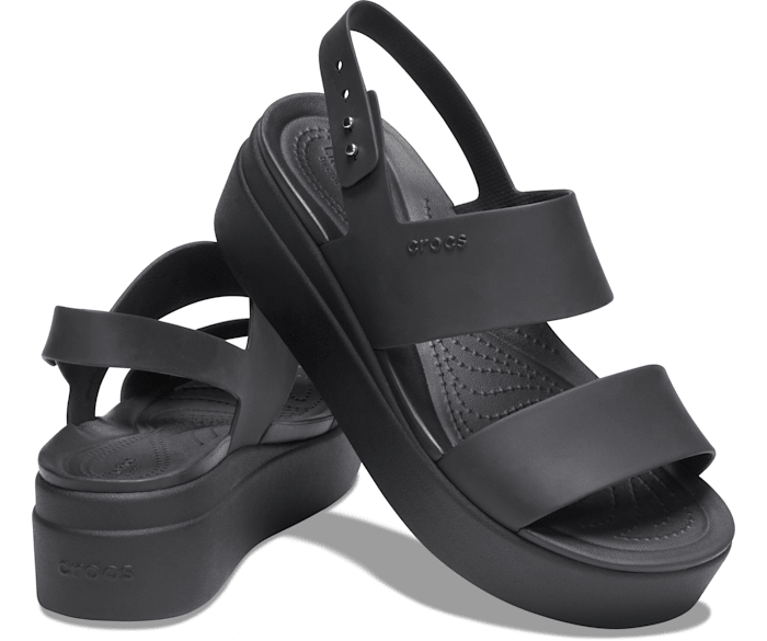 Сандалии женские Crocs Brooklyn Low Wedge черный - фото 2 - id-p208184783