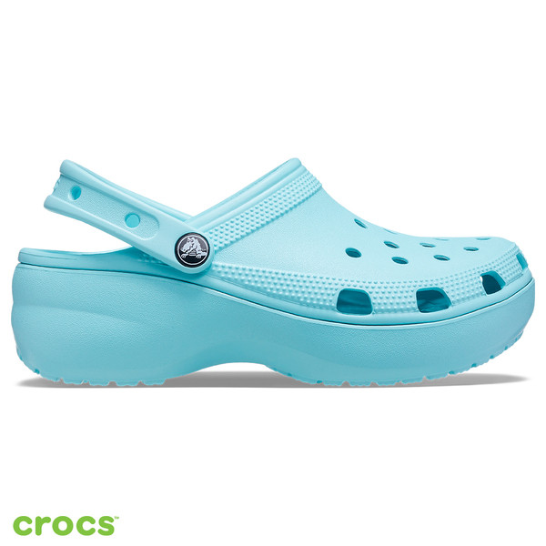 Сабо женские Crocs Classic Platform Clog голубой - фото 1 - id-p208184865