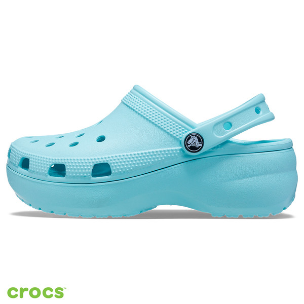 Сабо женские Crocs Classic Platform Clog голубой - фото 2 - id-p208184866