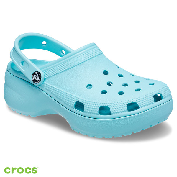 Сабо женские Crocs Classic Platform Clog голубой - фото 3 - id-p208184866