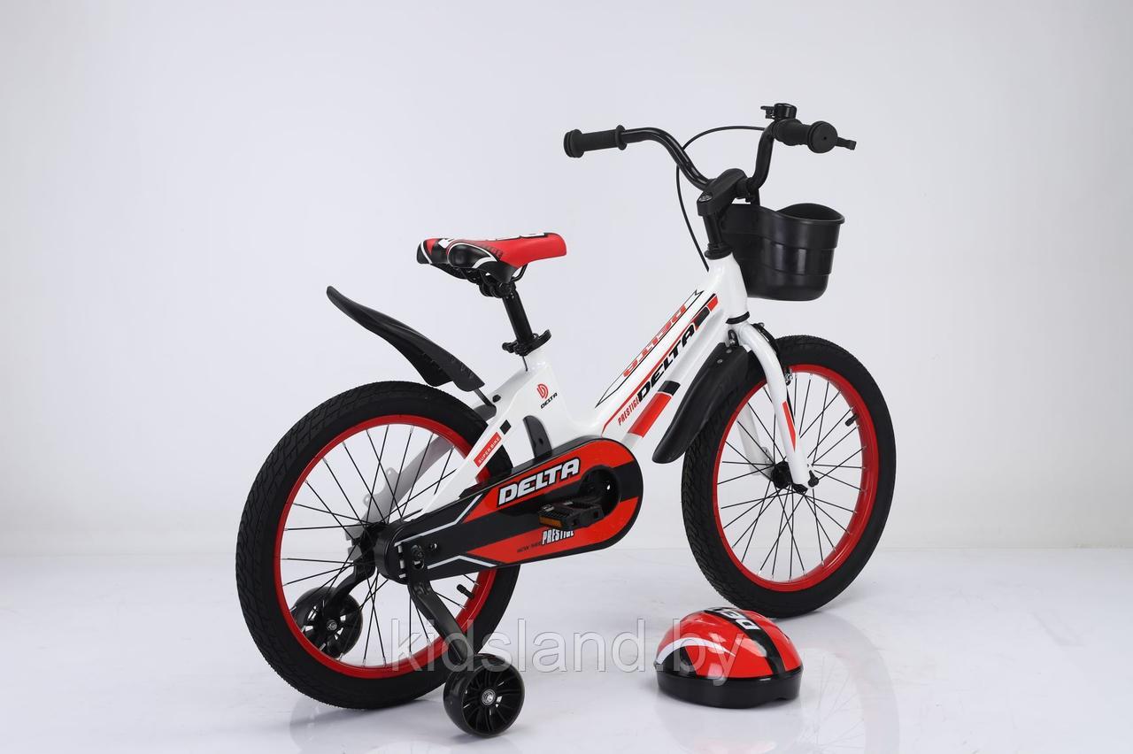 Детский облегченный велосипед Delta Prestige S 16'' + шлем (белый/красный) - фото 3 - id-p182544955