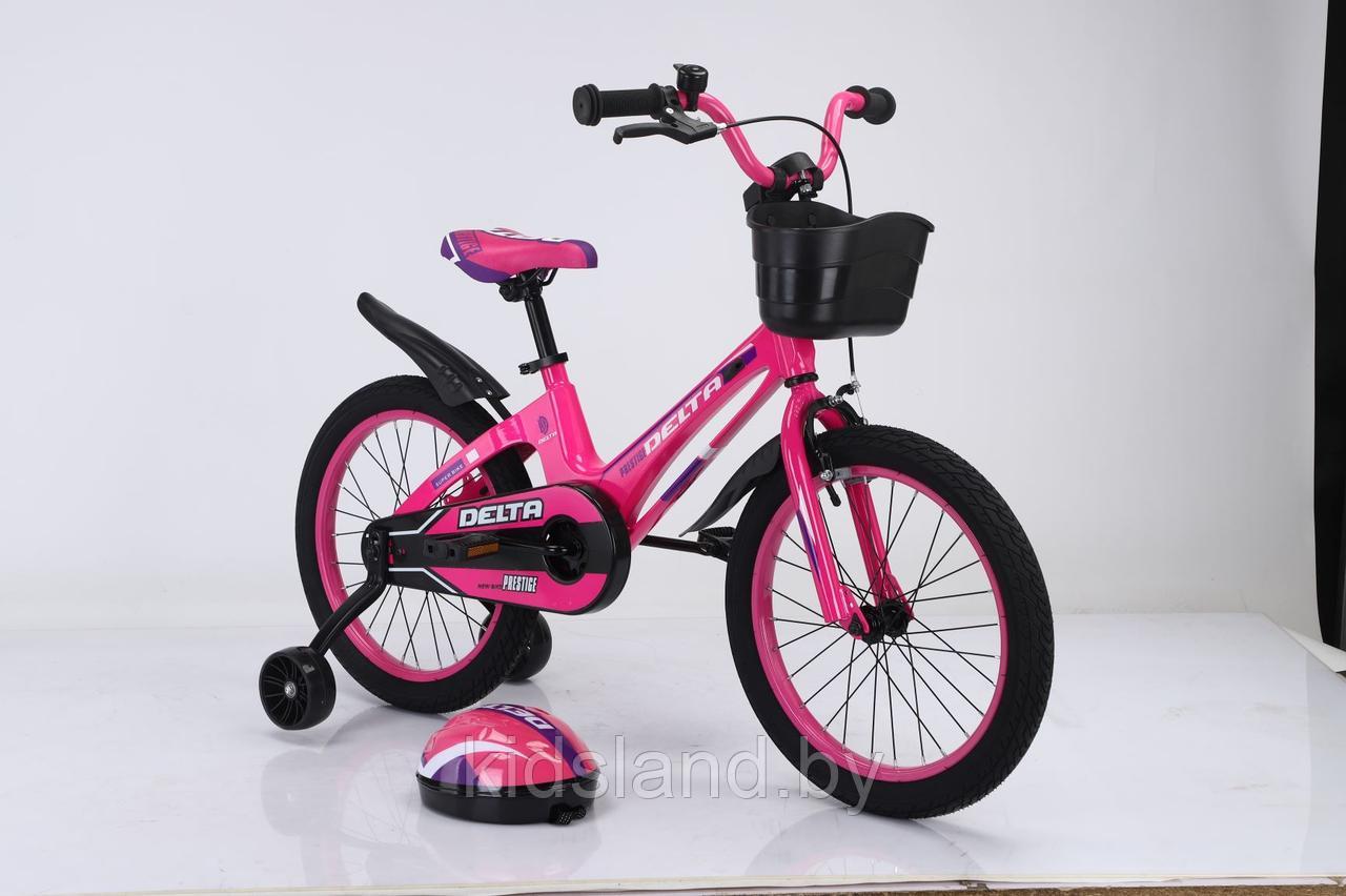 Детский облегченный велосипед Delta Prestige S 18'' + шлем (розовый) - фото 2 - id-p121675367