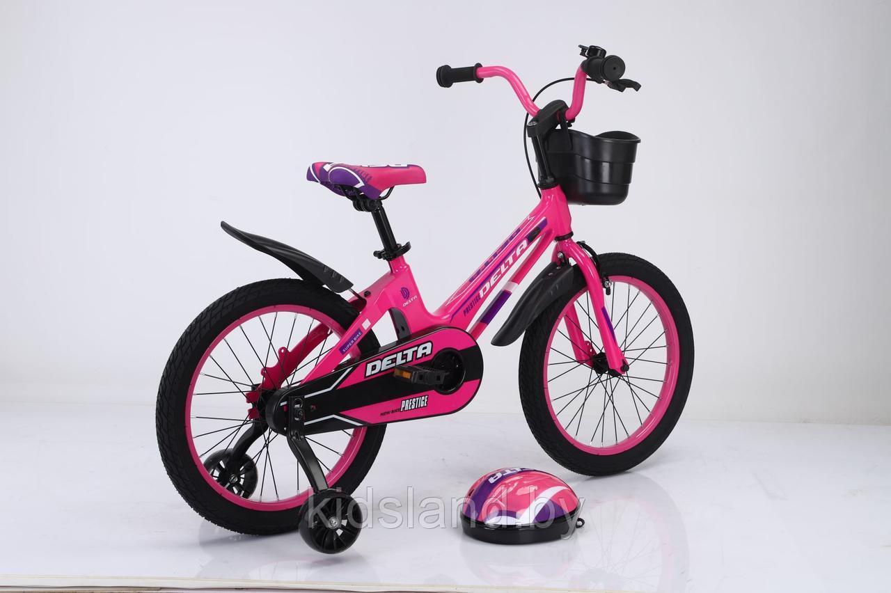 Детский облегченный велосипед Delta Prestige S 18'' + шлем (розовый) - фото 3 - id-p121675367