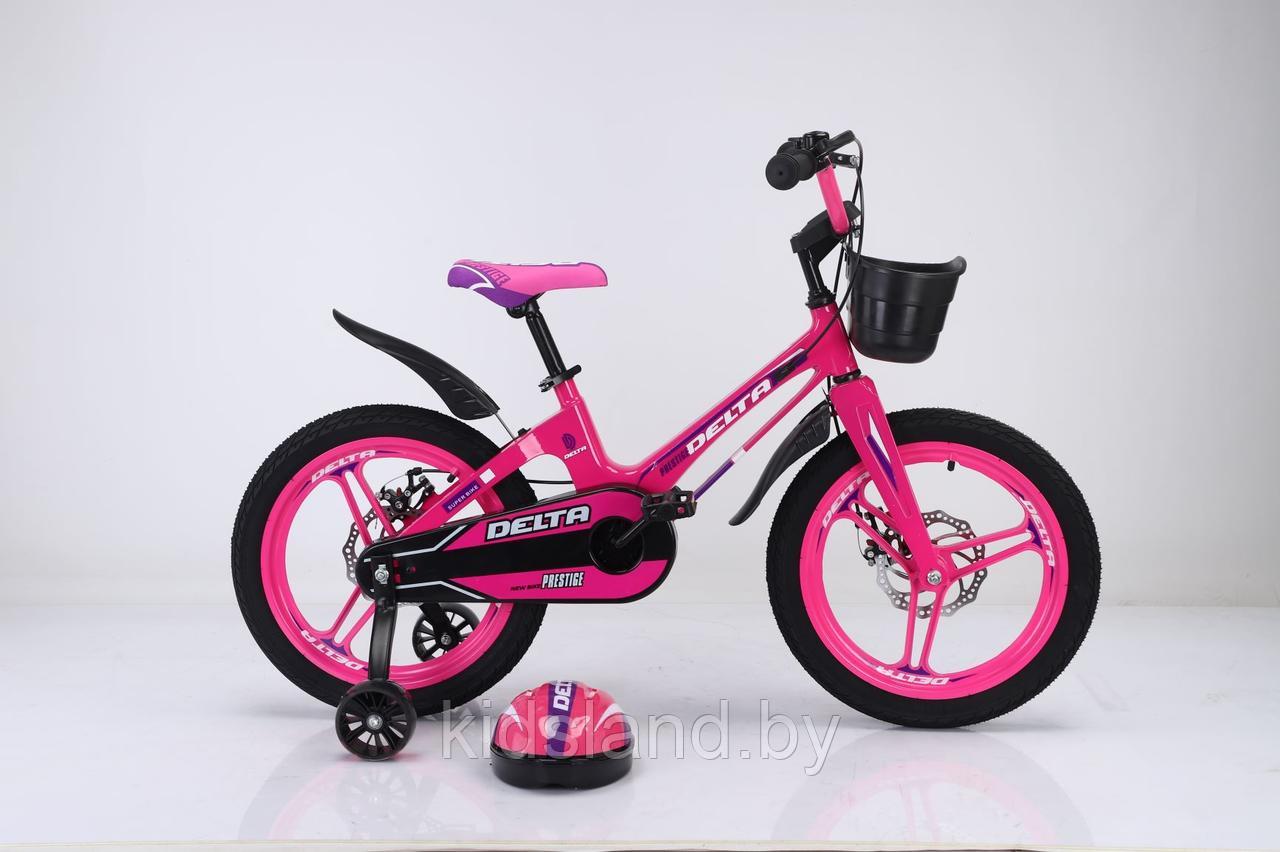 Детский облегченный велосипед Delta Prestige L 18'' + шлем (розовый), фото 1