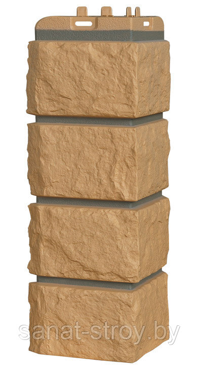 Угол Grand Line Колотый камень Design песочный со швом RAL 7006 - фото 1 - id-p208194861