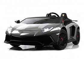Детский электромобиль RiverToys Lamborghini Aventador SV M777MM (серый) Лицензия Двухместный