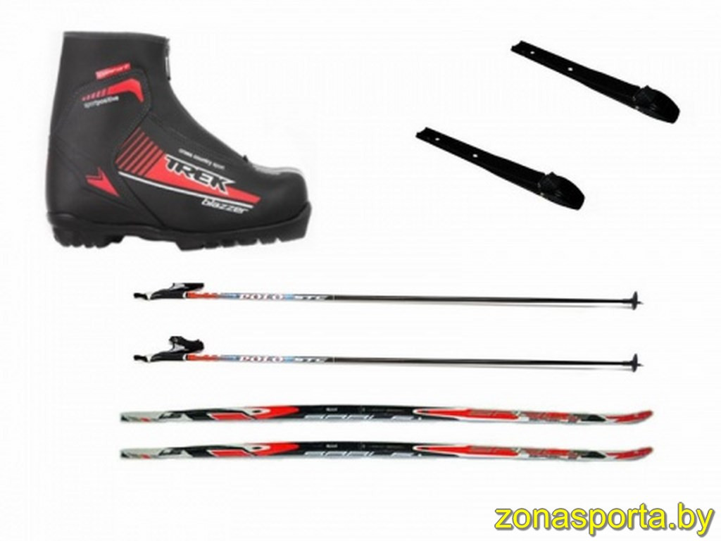 Комплект лыжный с креплением NNN, палками и ботинками Blazzer