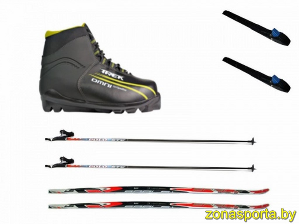Комплект лыжный с креплением SNS, палками и ботинками Omni - фото 1 - id-p29049952