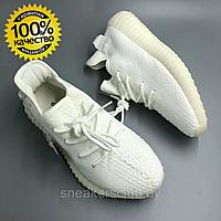 Кроссовки мужские белые Adidas Yeezy 350 / летние / повседневные / для спорта