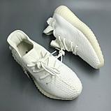 Кроссовки мужские белые Adidas Yeezy 350 / летние / повседневные / для спорта, фото 2