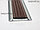 Накладка лестничная с антискользящей резиновой вставкой коричневая, фото 2